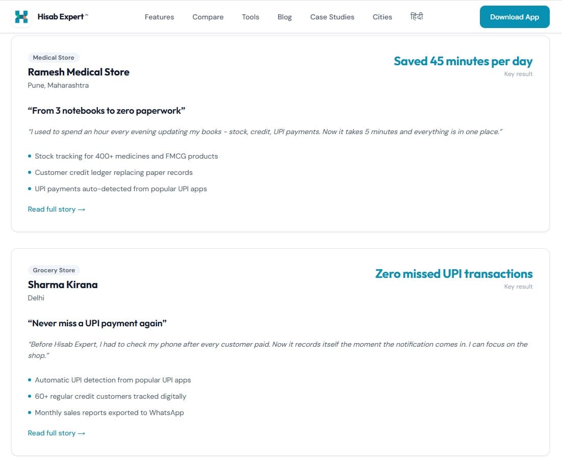 Case studies — Ramesh Medical Store and Sharma Kirana